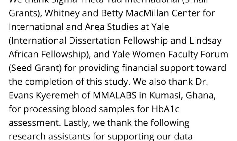 Yale Researchers partners MMALABS for Impactful Diabetes Study in Ghana